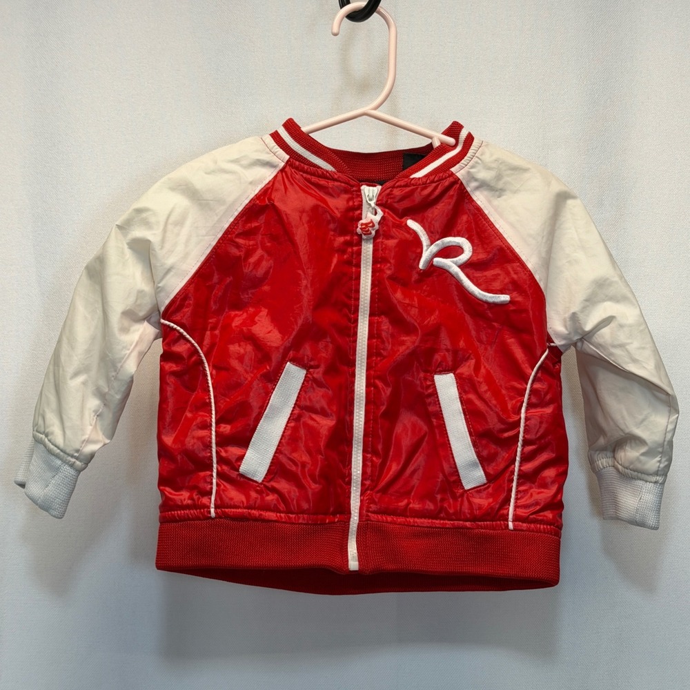 Rocawear‎ Baby Boys Red White Track Jacket Baseball Style Size 12M